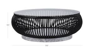 I kept looking for a square coffee table but this one caught my eye. Haven Round Rattan Coffee Table Cb2 Outdoor Accent Table Rattan Coffee Table Coffee Table