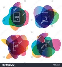 Abstract Organic Shapes Form In Paper Style With Gradient Colour Blue And Green Orange Ultraviolet And Purple On W Gradient Color Ultra Violet Organic Shapes