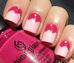Oooh Shinies Pink Zigzag Pink Nail Designs Pink Nails