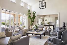 Stoked loveseat american signature furniture living room sets. Traditional Cream Living Room With Silver Gray Leather Furnishings Luxe Interiors Design