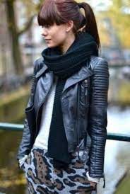 Zara Black Leather Biker Moto Jacket Padded Quilted Shoulders Zips Rare Large Fashion Style Zara Leather Jacket