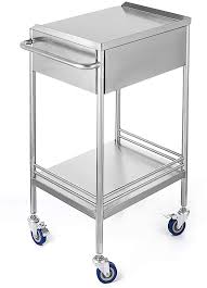Homcom® servierwagen küchenwagen küchenrollwagen mit schubladen weinablage rollbar aus holz schwarz/weiß. Bananab 2 Boden Mit 1 Schublade Servierwagen Edelstahl Serving Lab Trolley Laborwagen Tragbar Abraumwagen Medical Dental Lab Cart Transportwagen Rollwagen Medizinisch Amazon De Kuche Haushalt