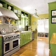 green kitchen cabinets, yellow kitchen