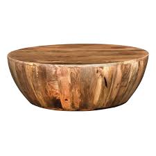 Beliveau Solid Wood Drum Coffee Table In 2020 Drum Coffee Table Mango Wood Coffee Table Round Wood Coffee Table