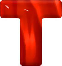 Presentation Alphabets Red Glass Letter T Alphabet Red Glass Letter T