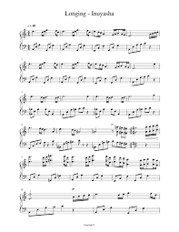 Longing Inuyasha Sheet Music For Piano Solo Musescore Com Virtual piano music sheets from the japanese manga series inuyasha. longing inuyasha sheet music for piano