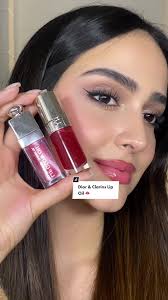 Clarins and Dior Lip Oil in 'Cherry' Makeup Review