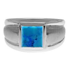 1920's antique engagement ring bezel set old euro diamond 1.08ct i/vs2 gia. White Gold Men S Square Turquoise Ring Gemologica A Fine Online Jewelry Store