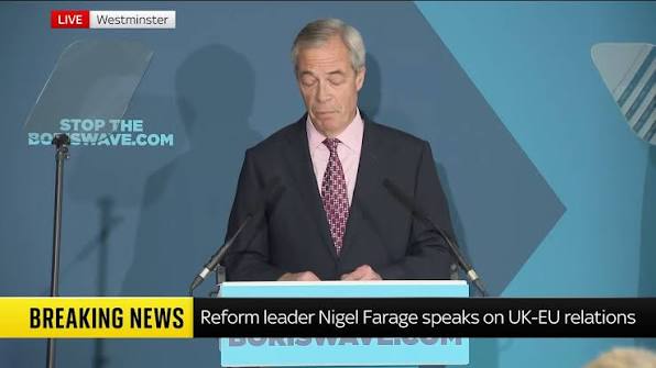 Nigel Farage has hit out at plans by the government to align the UK with  the EU's single market rules. , https://trib.al/acL16ug , 📺 Sky 501,  Virgin 602, Freeview 233 and YouTube | Sky News | Facebook