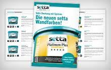 Setta Sortiment Farbe Wand