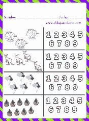 Resultado de imagen para ficha de repaso los numeros del 0 al 10 para colorear