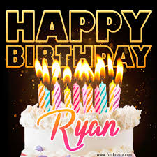 Download the perfect birthday pictures. Ryan Animated Happy Birthday Cake Gif Image For Whatsapp Download On Funimada Com