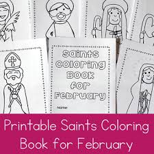 All you need to do is down Catholic Saints Coloring Book For February By Real Life At Home Tpt
