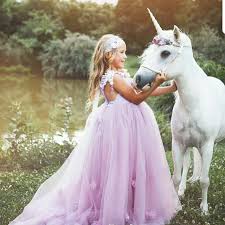 Little Girl And Unicorn Field Princess Photo Shoot Unicorn Pictures Girl Photography