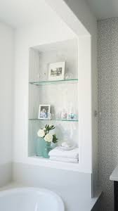 Classic Modern Master Bathroom Update Reveal Master Bathroom Update Glass Shelves In Bathroom Modern Master Bathroom