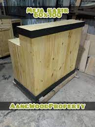Meja kasir minimalis yang terbuat dari kayu & aluminium. Meja Kasir Perabotan Rumah Di Carousell