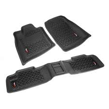Rugged Ridge Floor Liner Set 3 Piece Black 12 14 Gr And Cherokees And Dodge Durango Rugged Ridge Dodge Durango Jeep Grand