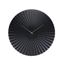 Horloge Sensu Ronde Noir Karlsson L 50 X H 50 Cm Horloge Metal Horloge Et Horloge Murale Moderne