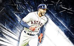 George springer is penciled in to bat fifth and play center field for the blue jays in tuesday night's game against the marlins in miami, making his return from a right quad strain. Herunterladen Hintergrundbild 4k George Springer Grunge Kunst Mlb Houston Astros Outfielder Baseball George Chelston Springer Iii Major League Baseball Blau Abstrakt Strahlen Houston Astros George Springer 4k Fur Desktop Kostenlos