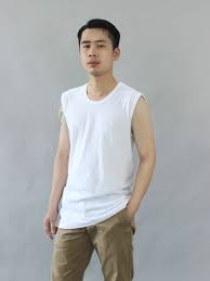 Áo sát nách nam cổ tròn