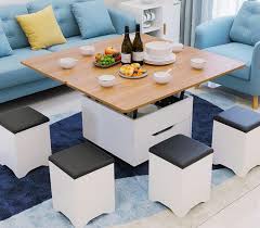 A contemporary take on a convertible, folding coffee table, which takes little space when disassembled. Creative Home Furniture Folding Coffee Table Dining Table For Living Room Dining Room Moveable Lifting Side Table Dining Tables Aliexpress