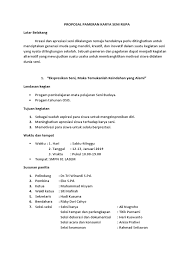 Jangan lupa untuk selalu mengacu pada contoh proposal yang baik dan benar ya. Susunan Proposal Pameran Seni Rupa Lukisan