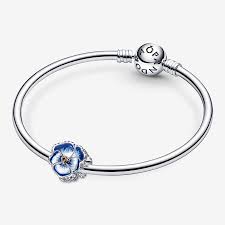 Pandora Blue Pansy Flower Charm 790777C02