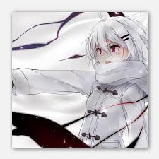 Tokome Id Toko Media Inovasiku White Hair Anime Girl Scarf Accessories