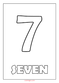 The number seven is written clearly on one side of [ read: Printable Number 7 Seven Coloring Page Pdf For Kids