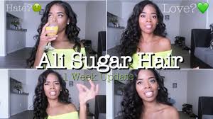 Ali Sugar Hair 1 Week Update Pros And Cons Youtube Видео ali sugar ( aliexpress ) brazilian virgin hair review канала malibu dollface.