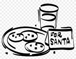 Christmas cookies are traditionally sugar biscuits and cookies #6667908. Vector Illustration Of Festive Season Christmas Plate Cookies For Santa Clipart Black And White Free Transparent Png Clipart Images Download