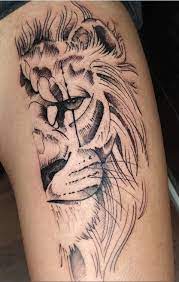 Rate This Half Lion Face Tattoo 1 To 100 Face Tattoo Face Tattoos For Men Celestial Tattoo