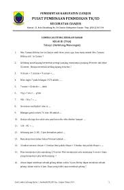 Mahal r baik bagi kesehatan c. Soal Calistung Kls 3 2018 Jawabanku Id