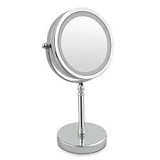 Naztal Makeup Mirror With Led Light 10x Magnifying Double Sided Backlit Battery Powered Touc In 2020 Circular Makeup Mirror Led Makeup Mirror Makeup Mirror With Lights