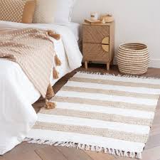 Sollten sie schon wissen, welche art von boden sie haben möchten. Teppich Weiss Und Beige 90x150 Gondo Maisons Du Monde