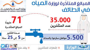 المياه تطالب 35 ألف مواطن بالطائف بسداد 71 مليون ريال المدينة