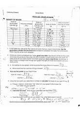 Matter is classified into two broad categories, namely, pure substances and mixtures. Pogil Density Lab Chemistry Cooper Deesliljsvater 10 Mw V Mass Of M0553 H M Wm Weft Eer M Graduated Votume Of Water Graduated Mass Of Water Valume Of Course Hero