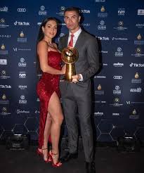 World popular and beauty queen, georgina rodriguez is a famous spanish model and instagram star who is also known as the girlfriend of cristiano ronaldo. Cristiano Ronaldo Wins Player Of Century At Dubai Globe Soccer Awards As Georgina Rodriguez Stuns In Red Outfit
