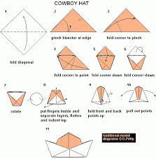 Cowboy Origami Hat Paper Hat Cowboy Hat Crafts
