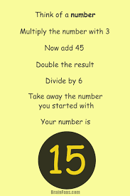 The game's premise has you working with a crew of demolition experts and need to flatten as many puzzles by creating combinations of two o. Think Of A Number The Result Is The Same Picture Logic Puzzle Brainfans