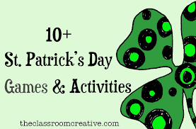 The set includes a word search, crossword puzzle, vocabulary worksheet, and coloring pages. St Patrick S Day Games