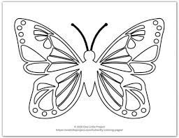 One of the most simple insect to color for your children. Butterfly Coloring Pages Free Printable Butterflies One Little Project