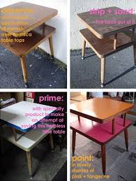 Creamsicle Anyone Tangerine Dream Mid Century Side Table Formica Table Refurbished Table Mid Century Side Table