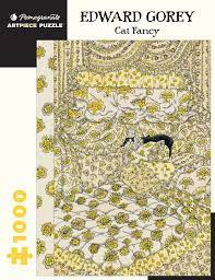 Beautiful image and a puzzle that goes really quickly in some areas, but others that will drive. 1000 Pc Edward Gorey Cat Fancy The Avant Garden Shop