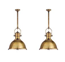What kind of pendant lighting do you use in a farmhouse? New Visual Comfort E F Chapman Country Industrial Pendants A Pair Original Price 3 390 Design Plus Gallery