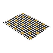 Black And White Striped Doormat Rug Sunflowers On Black And White Stripes Doormat Doormats Home Living Door Mat Welcome Mats White Stripe