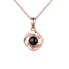 Tasnunisa 925 Sterling Silver Projection Necklace The Memory Of Love Nanotechnology Necklace Pen Sterling Silver Necklace Pendants Necklace Price Love Necklace