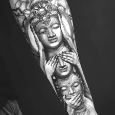 See No Evil Speak No Evil Hear No Evil Tattoo Tattoo Ideas And Inspiration Buddha Tattoo Sleeve Cool Forearm Tattoos Buddhist Tattoo Sleeve