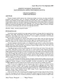 Jurnal tata kota dan daerah volume 3, nomor 1, juli 2011 65 optimasi hutan sebagai penghasil oksigen kota malang niti sesanti, eddi basuki kurniawan, mustika anggraeni jurusan perencanaan wilayah dan kota fakultas teknik universitas brawijaya jl. Pdf Adopsi Tanaman Transgenik Dan Beberapa Aspek Pertimbangannya I Wayan Karmana Muna Rachmat Academia Edu