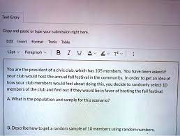Solved Text Entry Copy And Paste Or Type Your Submission Right Here Edit Insert Format Tools Table 12pt Paragraph B I Q 4 Y 2v T2 V You Are The President Of A
